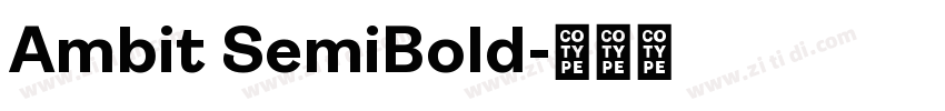 Ambit SemiBold字体转换